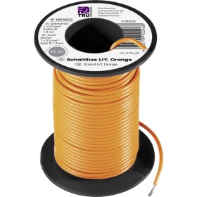 TRU COMPONENTS TC-7572812 opletenie / lanko, LiY, 1 x 0.50 mm², oranžová, 10 m; TC-7572812