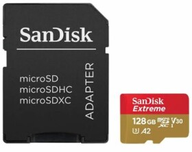 SanDisk Extreme microSDXC 128GB + adaptér / Class 10 / UHS-I / čítanie: až 190MBs (SDSQXAA-128G-GN6MA)