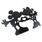 Veselá Stena Drevená nástenná dekorácia Mickey a Minnie čierne