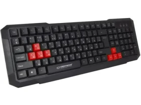 Esperanza Aspis EGK102R klávesnica čierno-červená USB mechanická bez podsvietenia