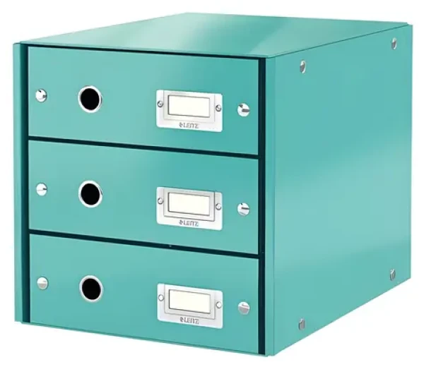 Leitz ClickStore ľadovo modrá / Zásuvkový box / 3 zásuvky (60480051)
