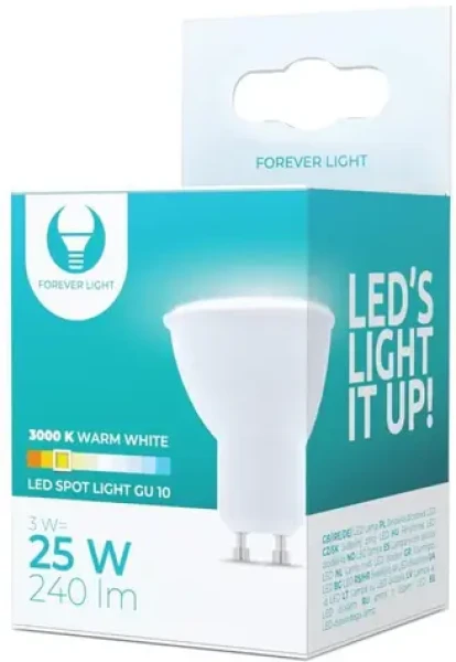 Forever LED žiarovka GU10 3W / 4500K / 245 lm / neutrálna biela (RTV003438)