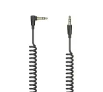 HAMA Flexi-Slim čierna / Audio kábel / Jack 3,5 mm - Jack 3,5 mm / špirálový / 90 ° / 1,5 m (205114)