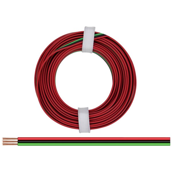 Donau Elektronik 325-014 opletenie / lanko 3 x 0.25 mm² + 3 x 0.25 mm² červená, čierna, zelená 5 m; 325-014