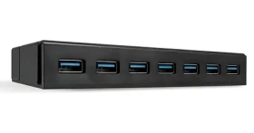 Lindy 7portový USB hub / USB hub / 7x USB-A 3.2 Gen 1 / 5 Gbit / s / kovové telo / BC 1.2 (43228)