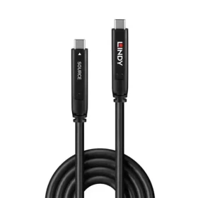 Lindy USB-C - USB-C 10 m čierna / Kábel / USB 3.2 Gen 1 / DisplayPort 1.4 (43333)