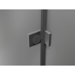 MEXEN/S - Lunar sprchový kút dvere krídlové ľavá 95 x 80, transparent, grafit metal 834-095-080-95-00-L