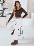 Dámsky rebrovaný sveter NOLVIE MY2494 hnedý - FashionStreet S/M