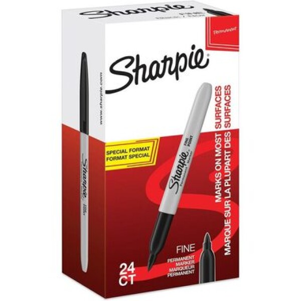 Sharpie Fine Popisovač permanentný 24 kusov Čierna (2077128)