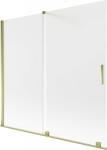 MEXEN/S - Velar dvojkrídlová posuvná vaňová zástena 170 x 150, dekor, zlatá 896-170-000-31-50