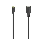 HAMA Flexi-Slim čierna / Redukcia Micro-USB OTG / 15 cm / USB 2.0