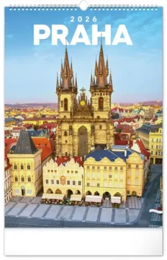 NOTIQUE Nástenný kalendár Praha 2026, 33 x 46 cm (PGN-35725-L)