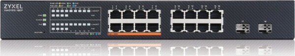 ZyXEL Switch XMG1915-18EP, 16-port 2.5GbE, 2 SFP+, 8 x PoE++ 180W Smart Switch, hybird mode, standalone or NebulaFlex Cloud