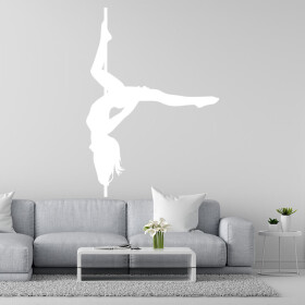 Veselá Stena Samolepka Pole dance Farba: bílá, Veľkosť: 80 x 56 cm