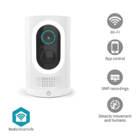 Nedis WIFICBO33WT biela / Vonkajšia kamera / Wi-Fi / SmartLife / 3MP Full HD 1296p / IP65 / Reflektor (WIFICBO33WT)