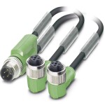Sensor/Actuator cable SAC-3P-M12Y/2X0,3-PUR/M12FR B 1668991 Phoenix Contact; 1668991