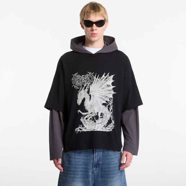 Mikina Wasted Paris Balaur Age Hoodie Black/ Old Black XL