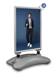 WindPro A1 sivá / Vonkajší reklamný stojan / formát A1 / zaklapávací rám / UV filter