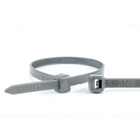 WKK sťahovacia páska 200x3,6 mm sivá / Káblová sťahovacia páska / rozoberateľná / 100 ks (110124871)