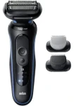 Braun Series 5 52-B1650s čierna/modrá / Planžetový holiaci strojček / mokré suché holenie / 50 min prevádzka / vodeodolný (8700216645249)