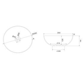 SAPHO - FORMIGO betónové umývadlo na dosku, priemer 39cm, ružová mat FG321