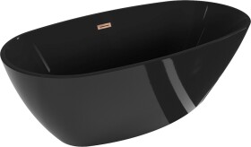MEXEN/S - Eris voľne stojaca vaňa 170 x 80, čierna, sifón a prepad ružové zlato 53441708070-60