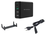 Conceptronic OZUL01B čierna / USB nabíjací adaptér / 3x USB-A / 1x USB-C / 65 W / USB-PD (OZUL01B)