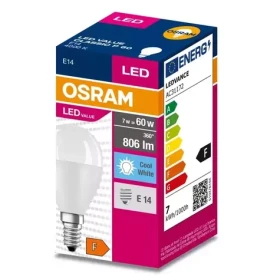 OSRAM LED žiarovka 7W E14 / 806 lm / 4000k / 10000h / 230V / noDIM / F / opálové (355545)