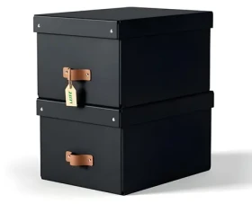 Leitz Úložný box Puro M čierna / Kartón / 17 l / 270 × 200 × 370 mm / 2 ks (61490095)
