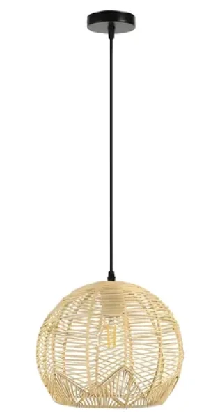 Immax BOHO PELO prírodný ratan / Závesné svietidlo / D30 cm / E27 (08258L)