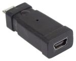 PremiumCord USB redukcia Mini 5PIN/female - Micro USB/male / Redukcia / Čierna (kur-25)