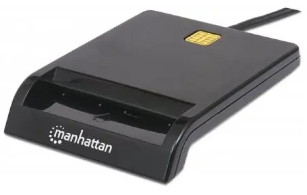 Manhattan SMART externá USB čítačka kariet / USB 1.1 / eObčanka / eidentita / eBanking (102049-MA)