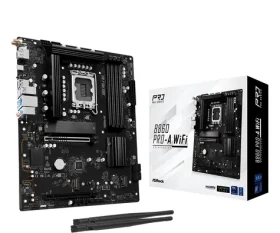 ASRock B860 Pro-A WiFi / B860 / LGA 1851 / 4X DDR5 / PCIEx 16 / 2.5 GLAN / Wi-Fi / ATX (90-MXBRL-A0UAYZ)