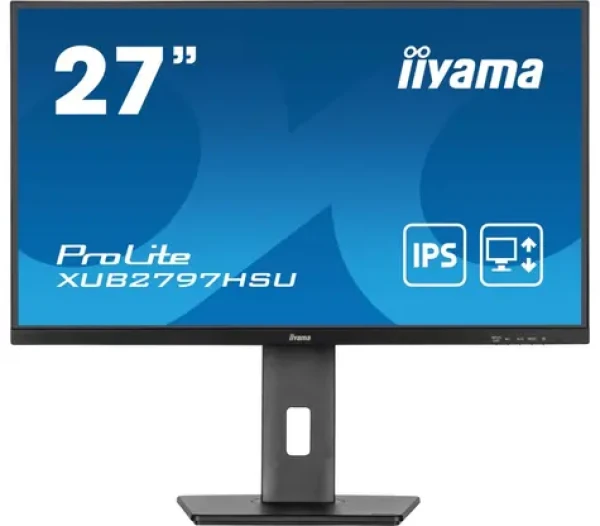 27" IIYAMA ProLite XUB2797HSU-B2 čierna / IPS / 1920x1080 / 16:9 / 1ms / 1000:1 / 300cd / repro / HDMI / DP (XUB2797HSU-B2)