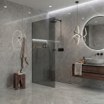 CERANO - Sprchová zástena Walk-in Crystal Ľ/P - 10 mm - bezvzperový systém - čierna matná, grafitové sklo - 120x200 CER-8050BD82695