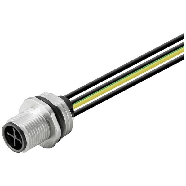 Weidmüller SAIE-M12S-3+PE-S-0.5U-M16 upravený zástrčkový konektor pre senzory - aktory, 1460320000, 1 ks; 1460320000