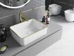 MEXEN - Catia umývadlo na dosku 48 x 37, biela/zlatá linka 21314805