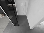 MEXEN/S - Kioto Sprchová zástena WALK-IN 100 x 40, čierny vzor, biela 800-100-212-20-70-040