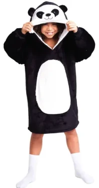 Cozy Noxxiez CH326 Panda - hrejivá televízna mikinová deka s kapucňou pre deti 7 - 12 rokov (20-CH326)