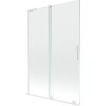 MEXEN/S - Velar L dvojkrídlová posuvná vaňová zástena 120 x 150, transparent, biela 896-120-003-01-20