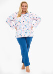 Cornette 392/451 Amelia long/r 3XL-5XL dámske pyžamo Růžová 4XL