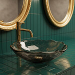 REA - Umývadlo na dosku ARCTIC BLACK REA-U5068