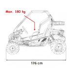 Mamido Detské benzínové autíčko Buggy LUCKY SEVEN modré