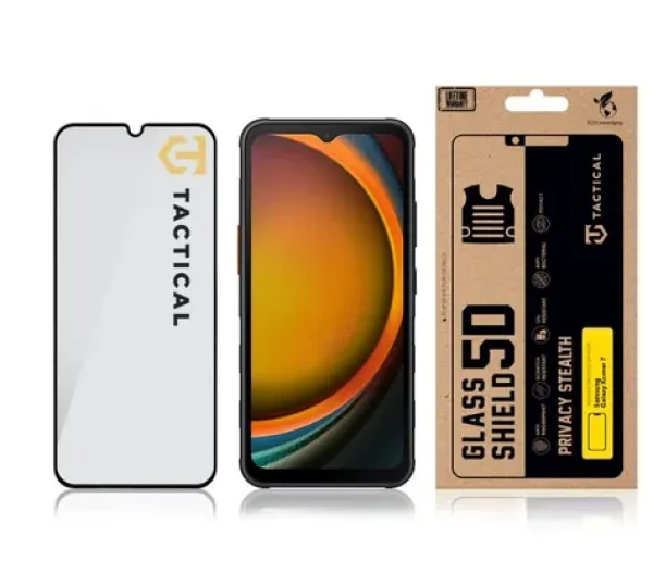 Tactical Glass Shield Privacy Stealth 5D sklo pre Samsung Galaxy Xcover 7 Black (57983127211)