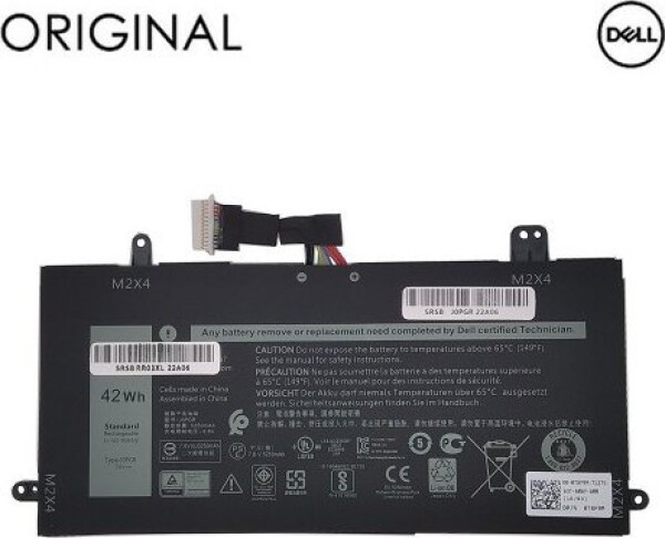 Extra Digital Nešiojamo kompiuterio baterija DELL J0PGR, 42Wh, 5250mAh, Original