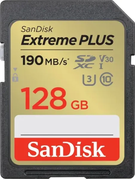 SanDisk Extreme PLUS / Pamäťová karta SDXC / 128 GB / UHS-I U3 / Class 10 (SDSDXWA-128G-GNCIN)