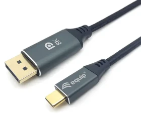 Equip sivá / Adaptér USB-C na DisplayPort / DP 1.4 / 8K/60Hz / 2m (133422)