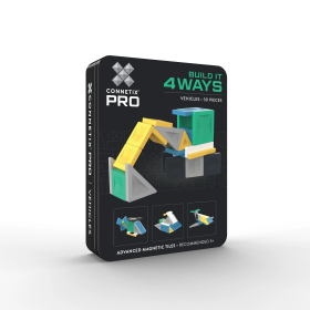 Connetix Connetix PRO Build It 4 Ways - Magnetická stavebnica vozidlá 30 ks