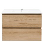 Kúpeľňová skrinka 2 zásuvková s umývadlom SAT B-Way 79x50x45 cm dub mat BWAY280OAKU4BI BWAY280OAKU4BI
