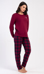 Dámske dlhé pyžamo Emma vínová M